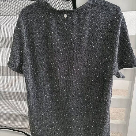 Brand new DKNY bling top shining shot sleeve shirt size Xl lady t shirt - Picture 2 of 9